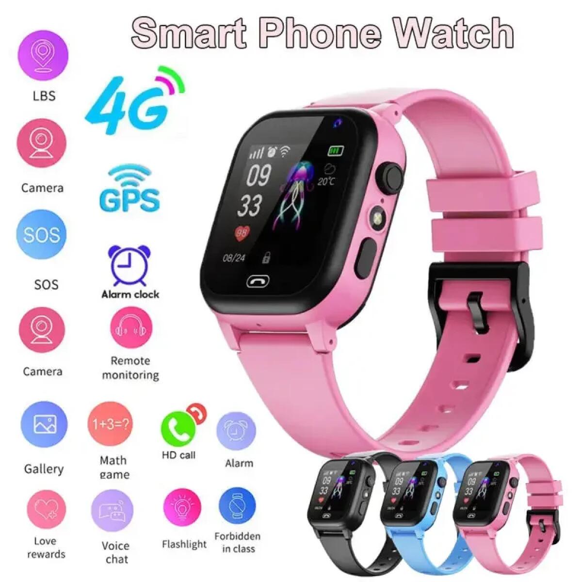Smartwatch Digital Watches For Kids - ساعة ذكية للأطفال 4G متعددة الوظائف