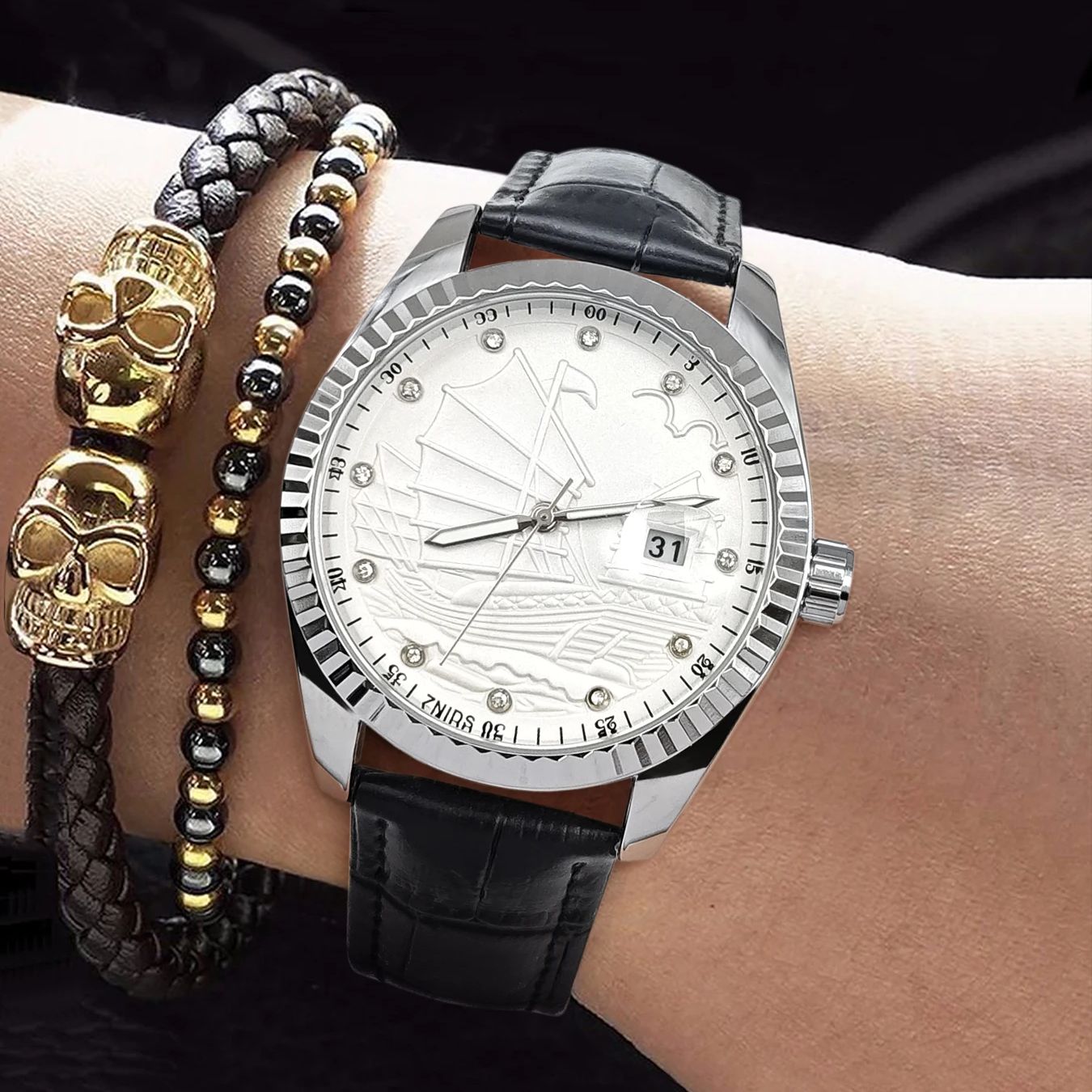 Smartwatch Watches Best Gift For Men - ساعات رجالية فاخرة من سلسلة المراكب