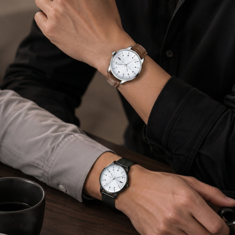 Smartwatch Watches Best Gift For Men - قطعتان من ساعة يازول الرجالية للأعمال،