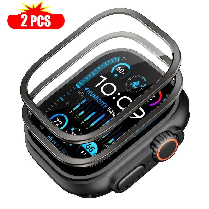 Smartwatch Watches For Mens - 2 قطعة الزجاج المقسى لساعة أبل