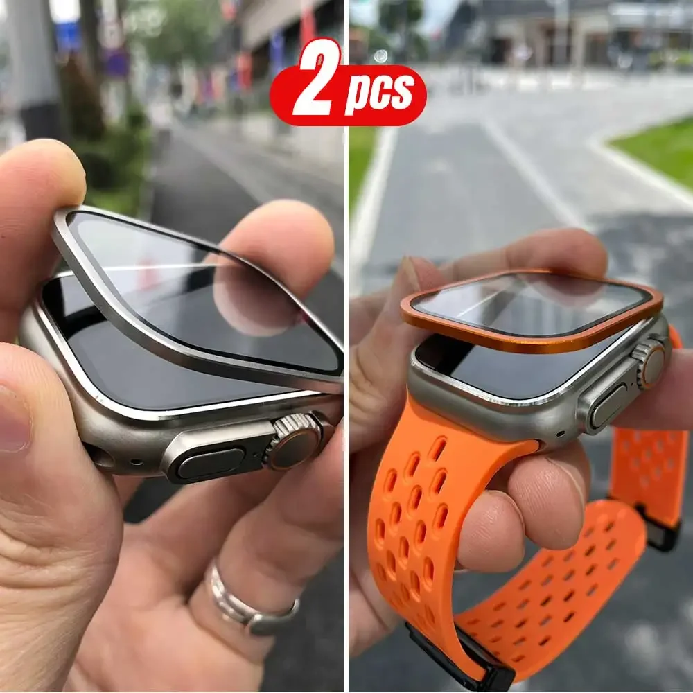 2 قطعة إطار معدني من التيتانيو - مراجعة Smartwatch Watches For Mens وسعره