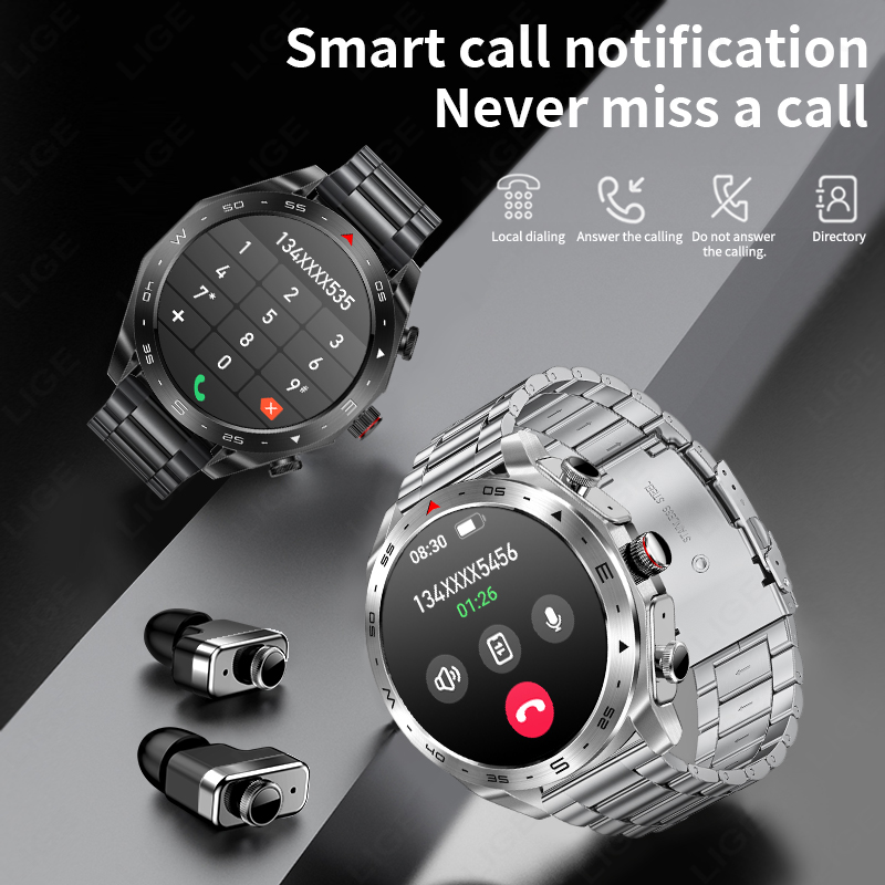 سماعات أذن لاسلكية LIGE TWS مع - مراجعة Smartwatch Noise Watches For Women وسعره