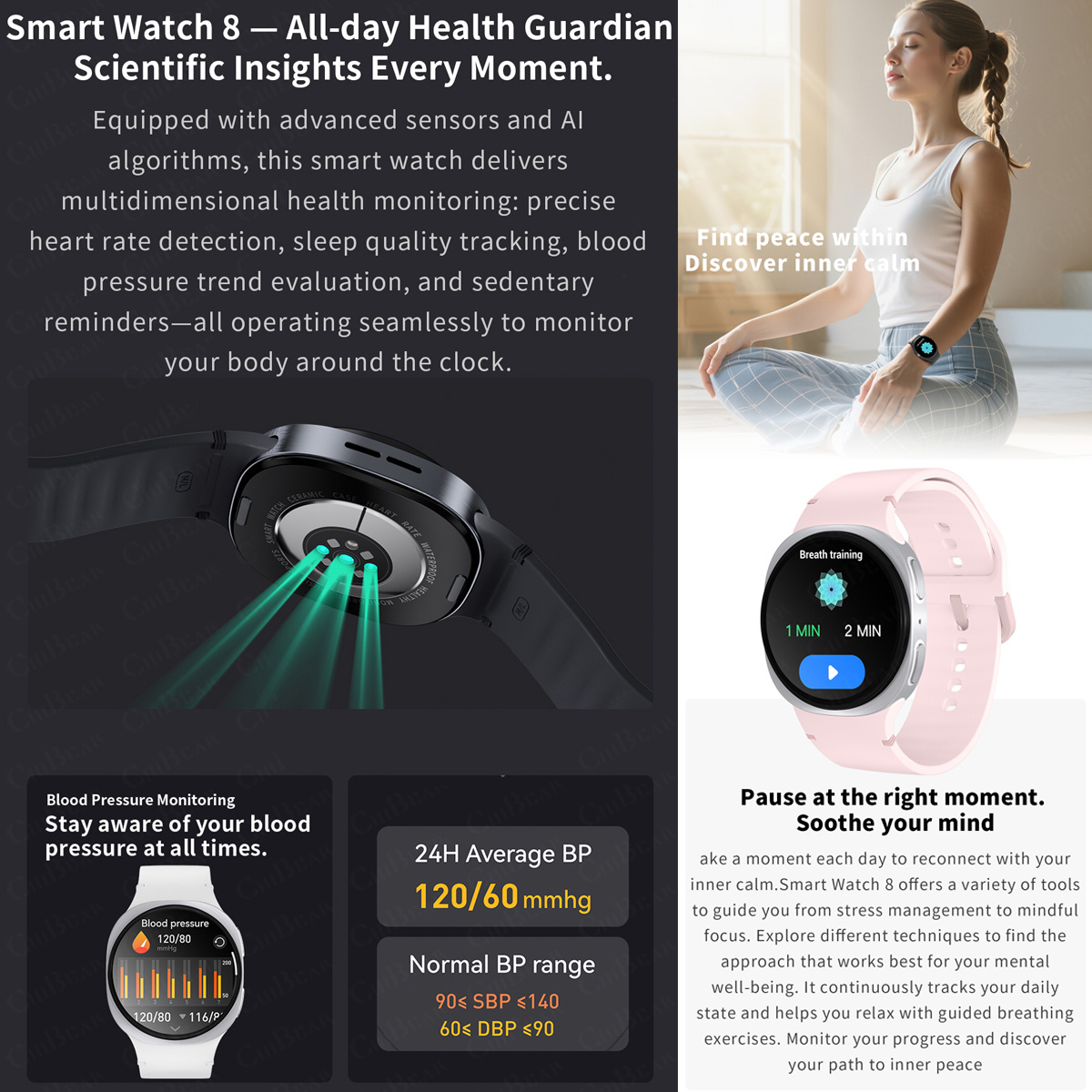 ساعات ذكية جديدة 2026 طراز 8 م - مراجعة Smartwatch Watches For Girls وسعره