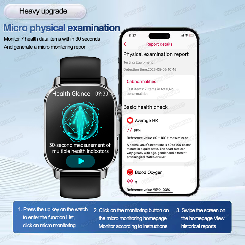 ساعة ذكية جديدة لتشخيص مشاكل ا - مراجعة Smartwatch Professional Watches For Men وسعره