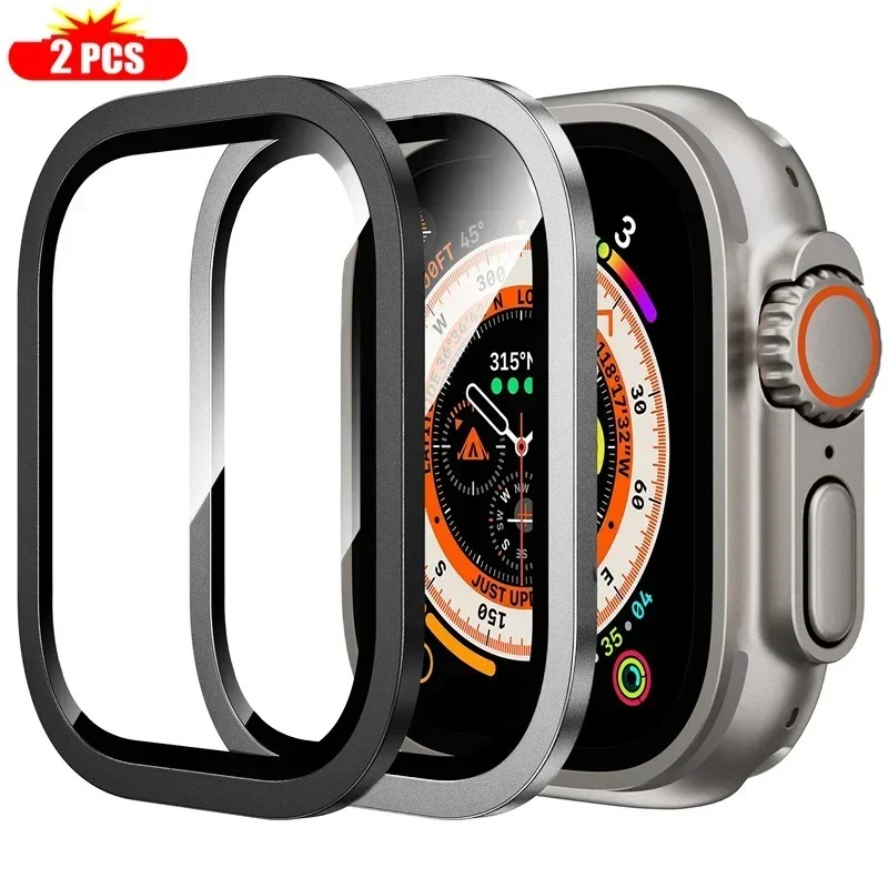 2 قطعة الزجاج المقسى لساعة أبل - مراجعة Smartwatch Watches For Mens وسعره