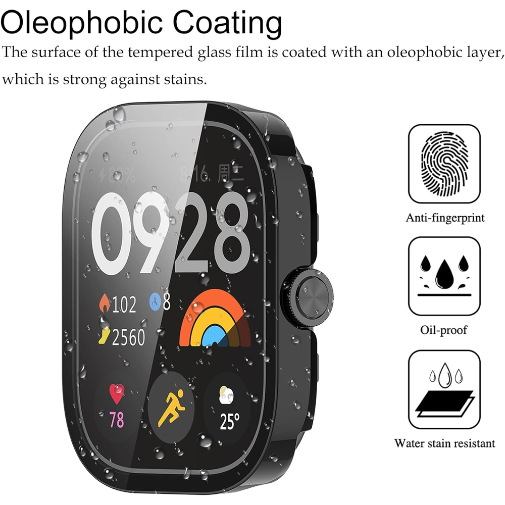 زجاج مقسى + غطاء حماية لساعة ش - مراجعة Smartwatch Watches For Mens وسعره