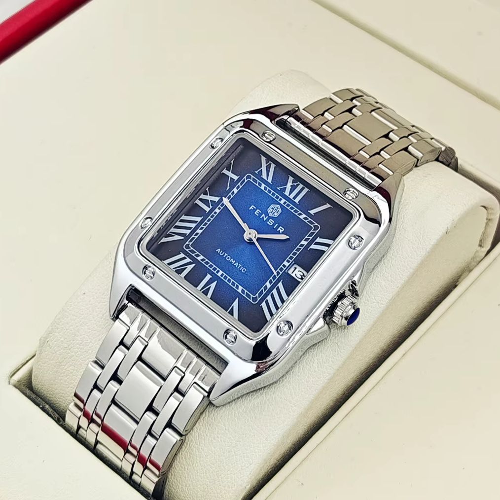 ساعة يد فاخرة مربعة للرجال، مع - مراجعة Smartwatch Watches Best Gift For Men وسعره