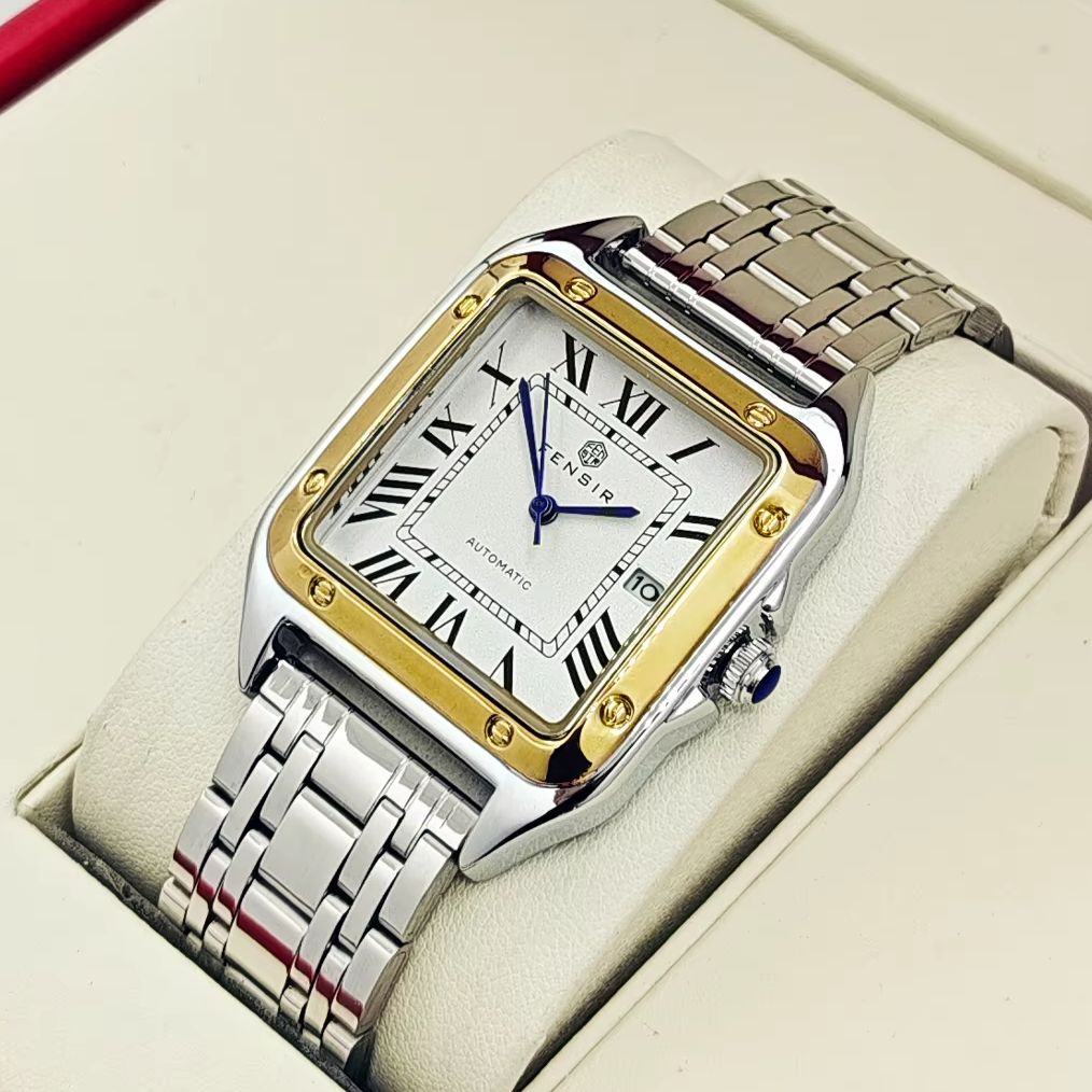 ساعة يد فاخرة مربعة للرجال، مع - مراجعة Smartwatch Watches Best Gift For Men وسعره