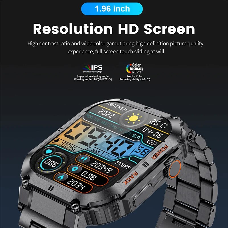 LIGE-ساعة ذكية للياقة البدنية  - مراجعة Smartwatch Watches For Mens وسعره