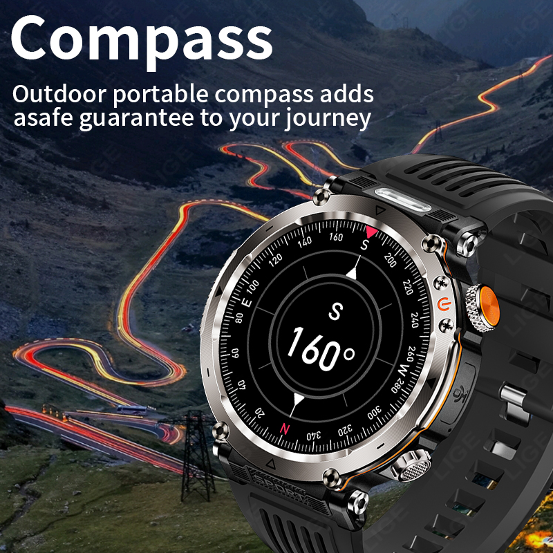 ساعة ذكية عسكرية جديدة للرجال  - مراجعة Smartwatch Watches For Mens وسعره